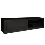 Tv-meubel Casares glad massief pijnboomhout - Zwart - Breedte: 206 cm