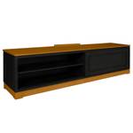 TV-Lowboard Casares Glatt Pinie Massiv - Schwarz / Pinie Braun - Breite: 206 cm