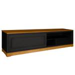 TV-Lowboard Casares Glatt Pinie Massiv - Schwarz / Pinie Braun - Breite: 206 cm