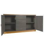 Sideboard Casares Geriffelt Typ A Pinie Massiv - Grau / Pinie Braun