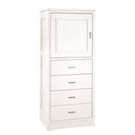 Buffet haut Casares lisse Pin massif - Pin blanc - 1 porte - Butoir à gauche - 4