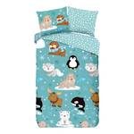 Copripiumino e federa Polar Kids Cotone - Acqua - 140 x 200/220 cm + cuscino 70 x 60 cm