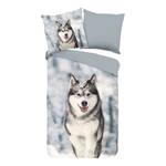 Parure en flanelle de coton Husky Coton - Gris - 135 x 200 cm + oreiller 80 x 80 cm