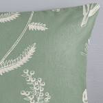 Parure en flanelle de coton Herbs Coton - Vert - 140 x 200/220 cm + oreiller 70 x 60 cm