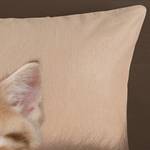 Parure en flanelle de coton Kitty Coton - Sable - 140 x 200/220 cm + oreiller 70 x 60 cm