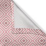 Ösenvorhang Geometrisch 2er-Set Polyester - Weiß / Rosa - Höhe: 245 cm