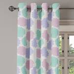 Gordijn met ringen Pastelbloemen 2 stuk polyester - lavendel/pastelblauw - Hoogte: 245 cm