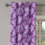 Rideaux à œillets Flowers - Lot de 2 Polyester - Violet - Hauteur : 245 cm