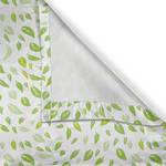 Gordijn met ringen Leaves set van 2 polyester - wit/groen - Hoogte: 245 cm