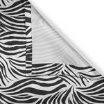 Ösenvorhang Zebra 2er-Set Polyester - Schwarz / Weiß - Höhe: 245 cm