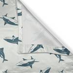 Rideaux à œillets Shark - Lot de 2 Polyester - Bleu-gris - Hauteur : 245 cm