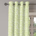 Rideaux à œillets Ormeblätter - Lot de 2 Polyester - Citron vert / Crème - Hauteur : 245 cm