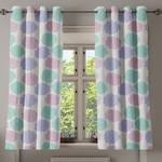 Rideaux Pastellblumen - Lot de 2 Polyester - Lavande / Bleu pastel - Hauteur : 175 cm