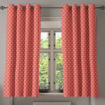 Rideaux à œillets Korallfarbe - Lot de 2 Polyester - Corail - Hauteur : 175 cm