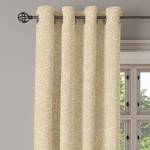 Rideaux à œillets Boho - Lot de 2 Polyester - Crème / Beige - Hauteur : 175 cm