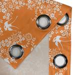 Gordijn met ringen Dove set van 2 polyester - oranje - Hoogte: 175 cm