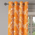 Gordijn met ringen Dove set van 2 polyester - oranje - Hoogte: 175 cm