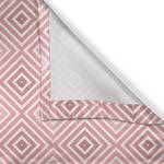 Rideaux à œillets Geometrisch - Lot de 2 Polyester - Blanc / Rose - Hauteur : 175 cm