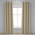 Rideaux à œillets Boho - Lot de 2 Polyester - Crème / Beige - Hauteur : 225 cm