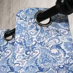 Ösenvorhang Paisley 2er-Set Polyester - Blau / Weiß - Höhe: 260 cm