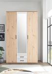 Armoire à portes battantes Klinau Imitation chêne artisan / Blanc - Largeur : 120 cm