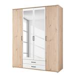 Draaideurkast Klinau Artisan eikenhouten look/wit - Breedte: 159 cm