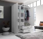 Armoire à portes battantes Insull Blanc - Largeur : 125 cm - 2 miroir