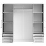 Armoire à portes battantes Snokomo Blanc / Graphite - Largeur : 206 cm