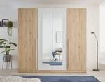 Drehtürenschrank Halpine Eiche Sanremo Dekor / Weiß