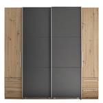 Armoire Legler Imitation chêne artisan / Graphite - Largeur : 215 cm