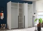 Armoire à portes battantes Affton Blanc - Largeur : 225 cm