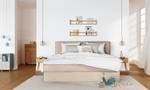 Familiebed boxspring KINX Stof KINX: Beige - 240 x 200cm - H3 medium