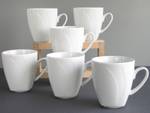 Koffiemok Celebration set van 6 porselein - wit