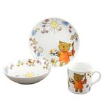 Set kinderservies Teddy porselein - wit - 3-delig