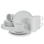 Kaffeeservice Chef Collection Porzellan - 18-teilig - Weiß