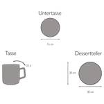 Servizio da caffè Chef Collection Porcellana - Set da 18 - Grigio