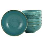 Mueslikom Nature Collection set van 6 aardewerk - Turquoise