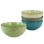 Kom Nature Collection set van 4 aardewerk - Groen/blauw - Diameter: 175 cm