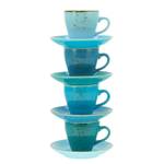 Espressotassen Nature Collection Steinzeug - Aqua - 8-teilig - Aqua