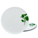 Assiettes à pizza Basilikum - Lot de 4 Porcelaine - Blanc - Diamètre : 33 cm