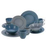 Servizio da tavola Stripes Porcellana - Blu / Grigio - Set da 16