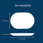 Servierplatte Uno Steinzeug - Weiß