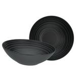 Salatschalen Lava Stone 2er-Set Steinzeug - Schwarz