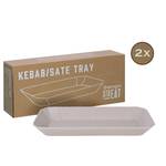 Servierschale Streat Food Kebap Steinzeug - 2er-Set - Creme