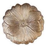 Assiette déco GOLDEN NATURE pavot Aluminium - Doré