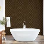 Papier peint Scallop PVC - Caramel / Gris - Hauteur : 90 cm