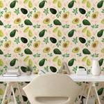 Behang Avocado PVC - donkergroen/limoen - Hoogte: 250 cm