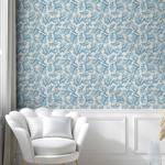 Tapete Maritime Korallen PVC - Beige / Blau - Höhe: 180 cm