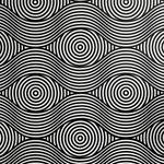 Papier peint Psychedelic PVC - Blanc / Noir - Hauteur : 250 cm