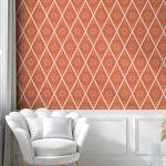 Behang Abstract type B PVC - oranje - Hoogte: 90 cm